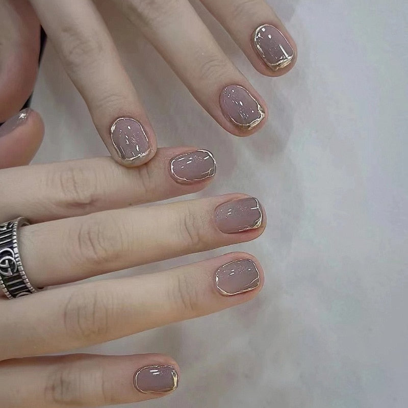 Ombre gradient press on nails - bows - fairycore - hearts - kawaii - nail art