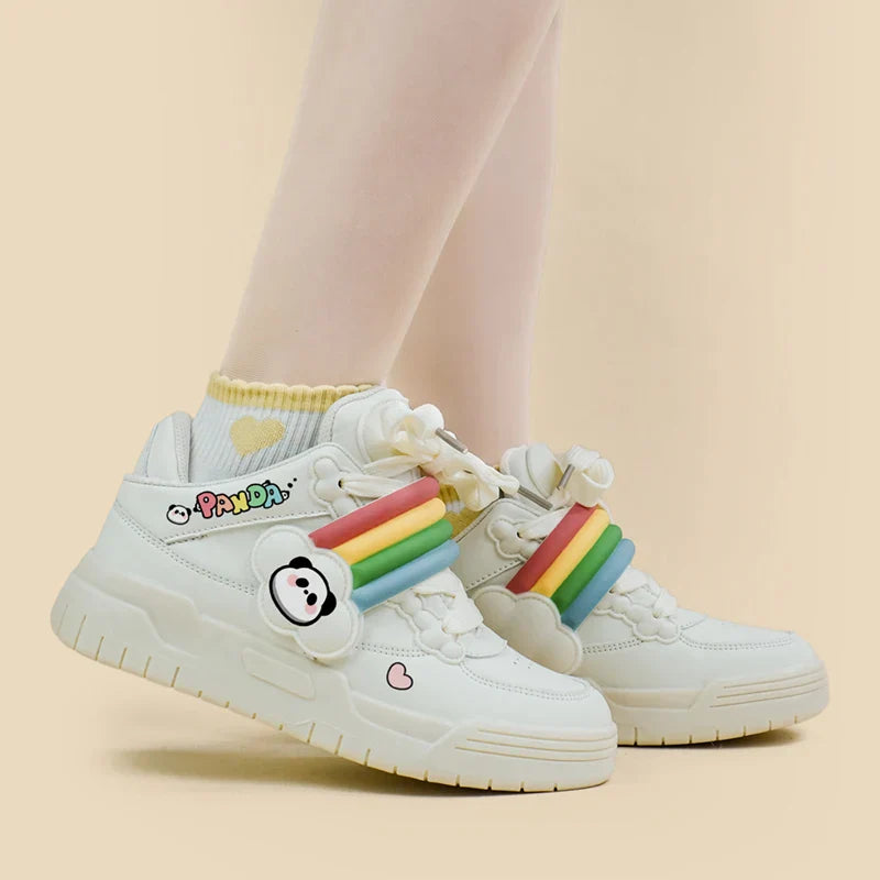 Panda pride sneakers - footwear - gay - lace up - panda - bear