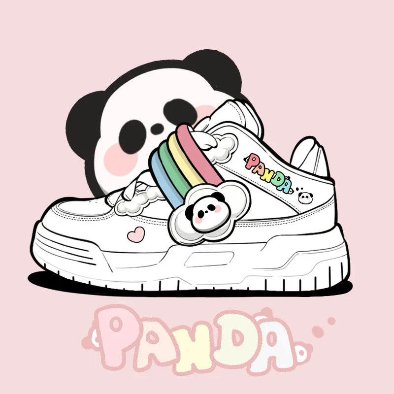 Panda pride sneakers - footwear - gay - lace up - panda - bear