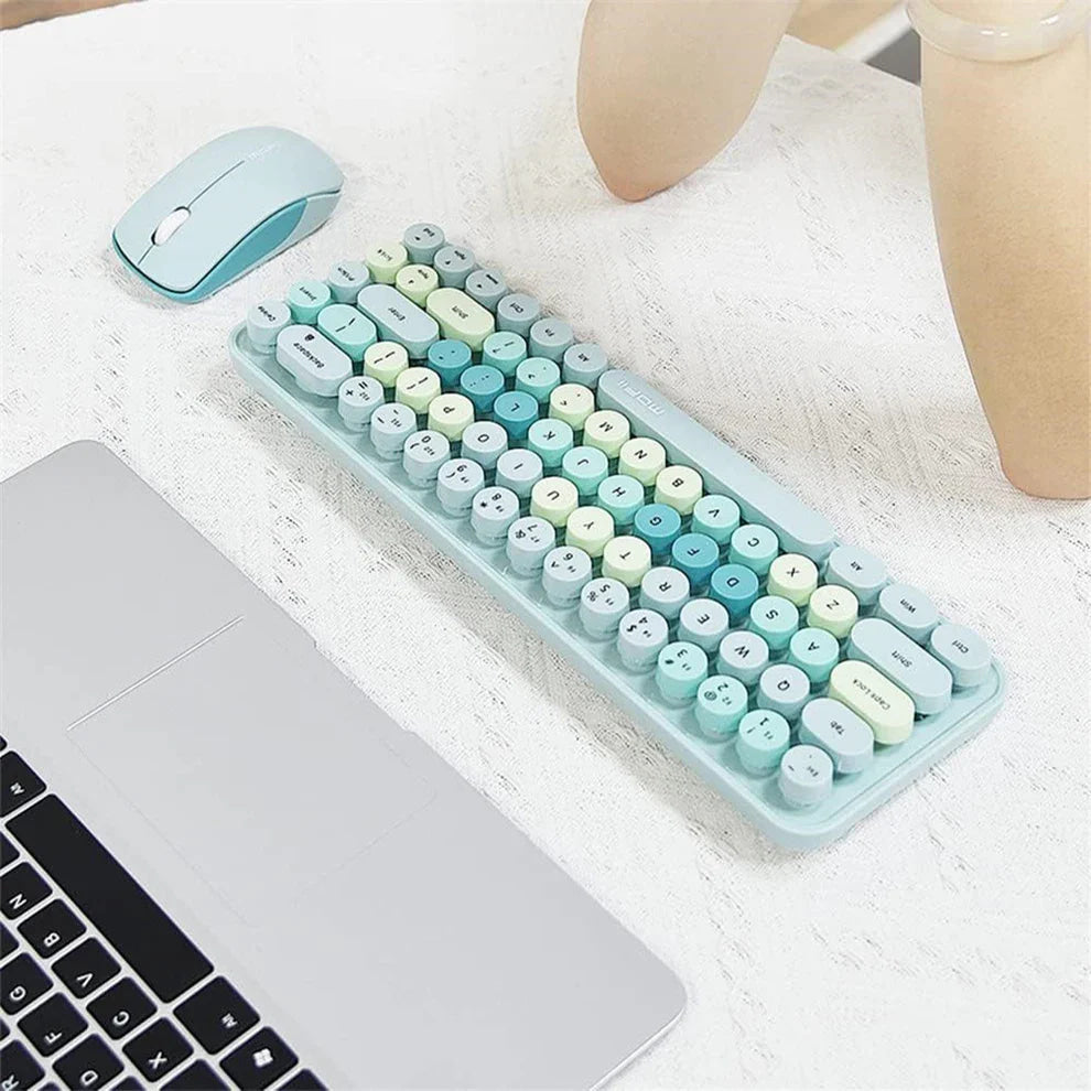 Pastel candy keyboard & mouse set - combo - ergonomic - keyboard - laptop - mice
