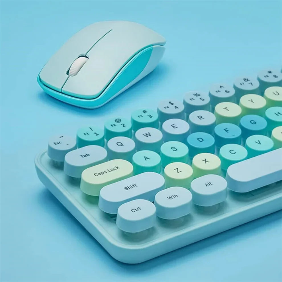 Pastel candy keyboard & mouse set - combo - ergonomic - keyboard - laptop - mice