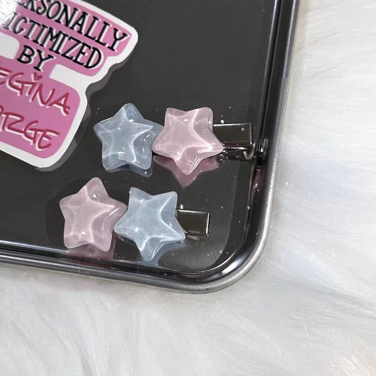 Pastel candy star hair clips - candy - fairy kei - gummy - hair - accessory