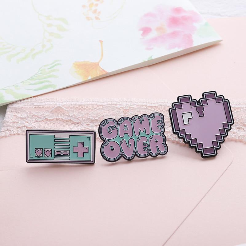 Pastel gamer enamel pins - badge - controller - enamel pin - pins - fairy kei