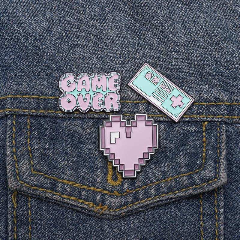 Pastel gamer enamel pins - badge - controller - enamel pin - pins - fairy kei
