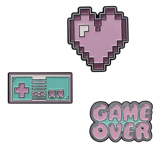 Pastel gamer enamel pins - badge - controller - enamel pin - pins - fairy kei