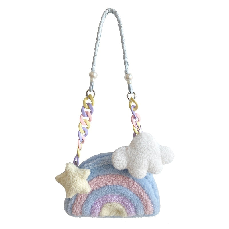 Pastel Rainbow Cloud Purse - bags, handbag, handbags, pride, purses Kawaii Babe