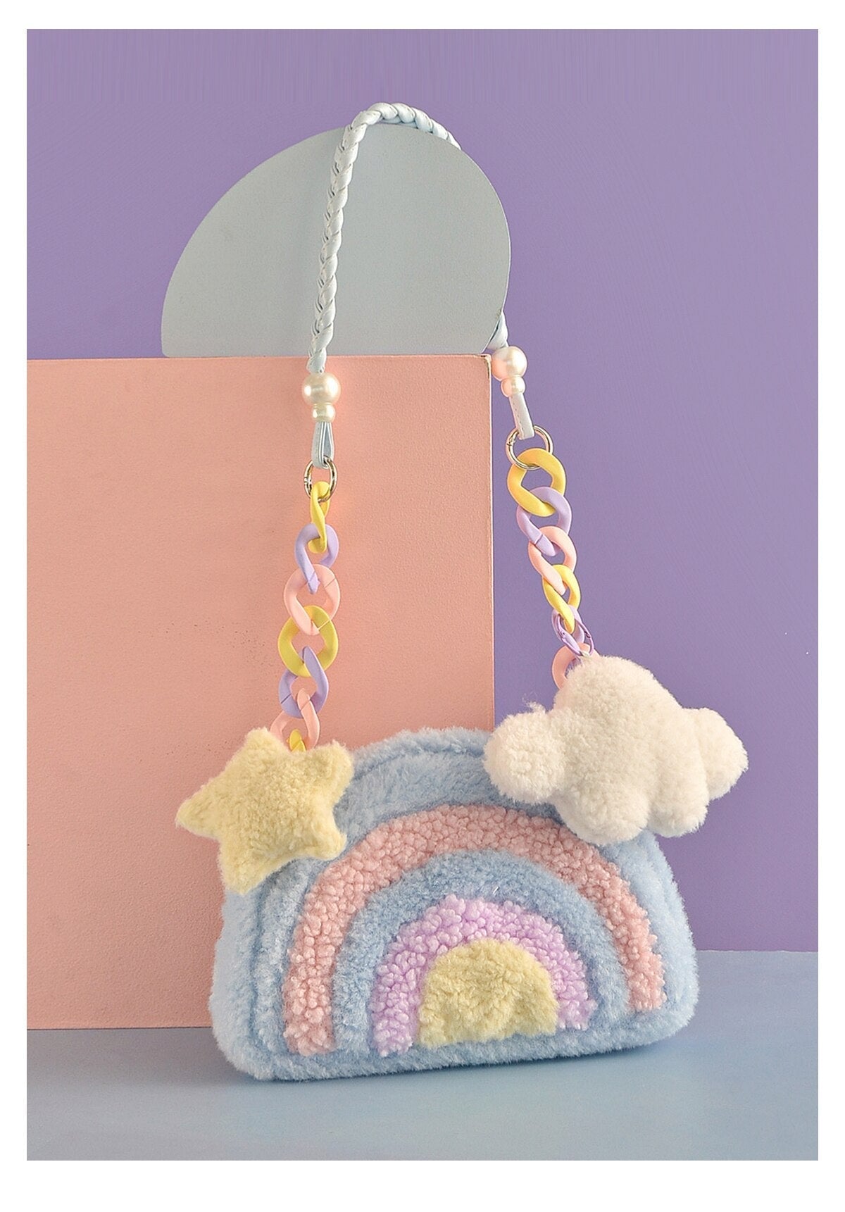 Pastel Rainbow Cloud Purse - bags, handbag, handbags, pride, purses Kawaii Babe