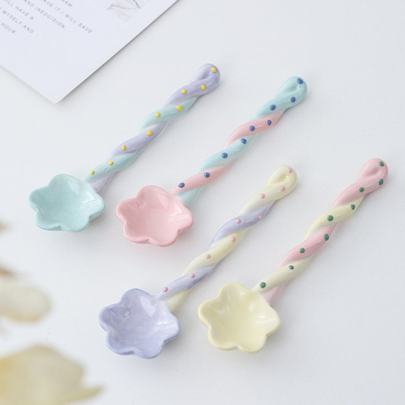 Pastel star spoons - cutlery - dinnerware - kawaii - spoon - spoons