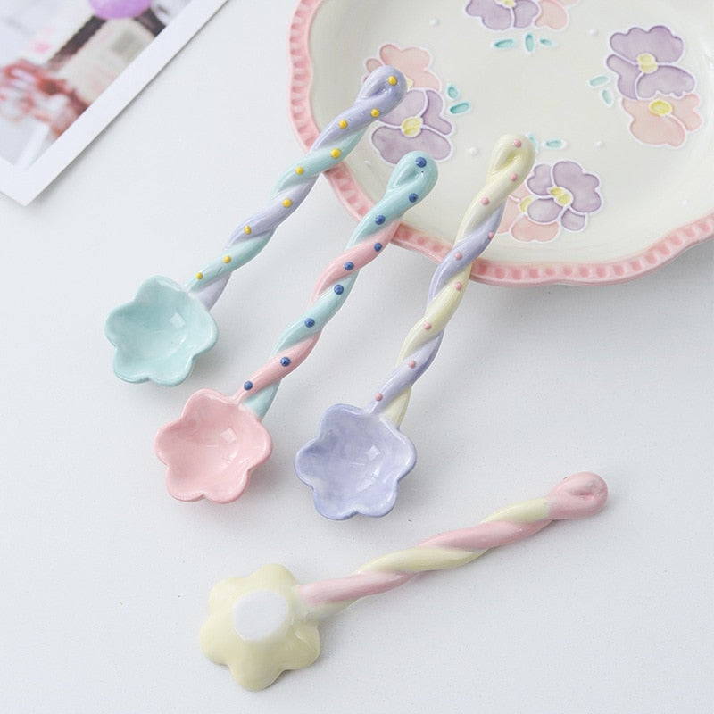 Pastel star spoons - cutlery - dinnerware - kawaii - spoon - spoons