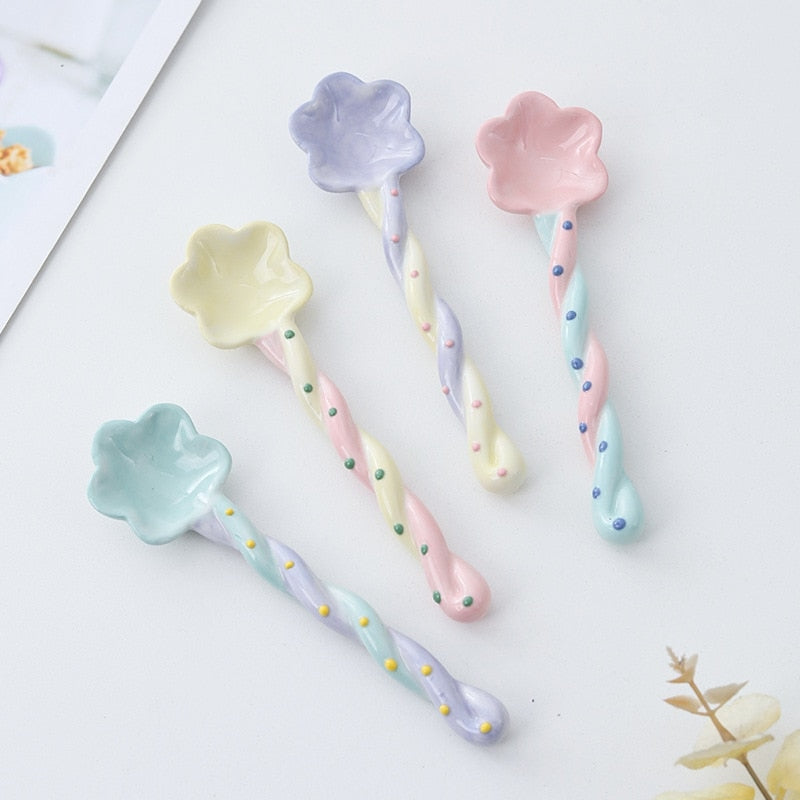 Pastel star spoons - cutlery - dinnerware - kawaii - spoon - spoons