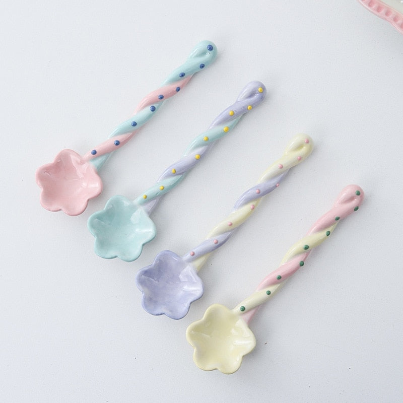 Pastel star spoons - cutlery - dinnerware - kawaii - spoon - spoons
