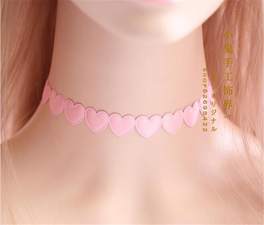Pastel Valentine Choker - choker, chokers, heart, hearts, necklace
