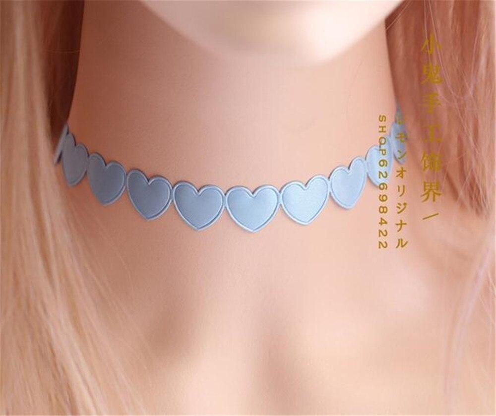 Pastel Valentine Choker - choker, chokers, heart, hearts, necklace
