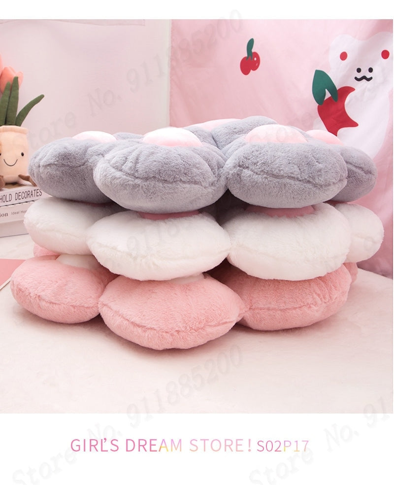 Paw Print Seat Cushion - cat paw, chair, chairs, cushion, dog paw