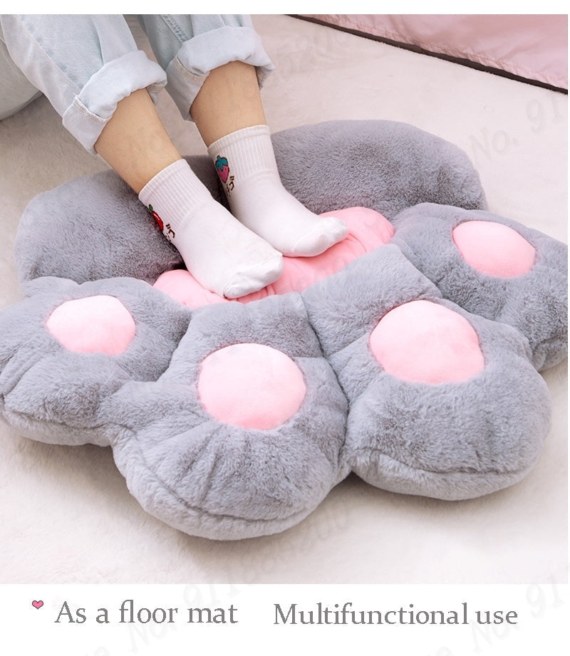 Paw Print Seat Cushion - cat paw, chair, chairs, cushion, dog paw