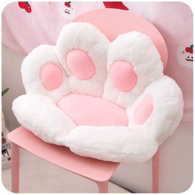 Paw Print Seat Cushion - cat paw, chair, chairs, cushion, dog paw
