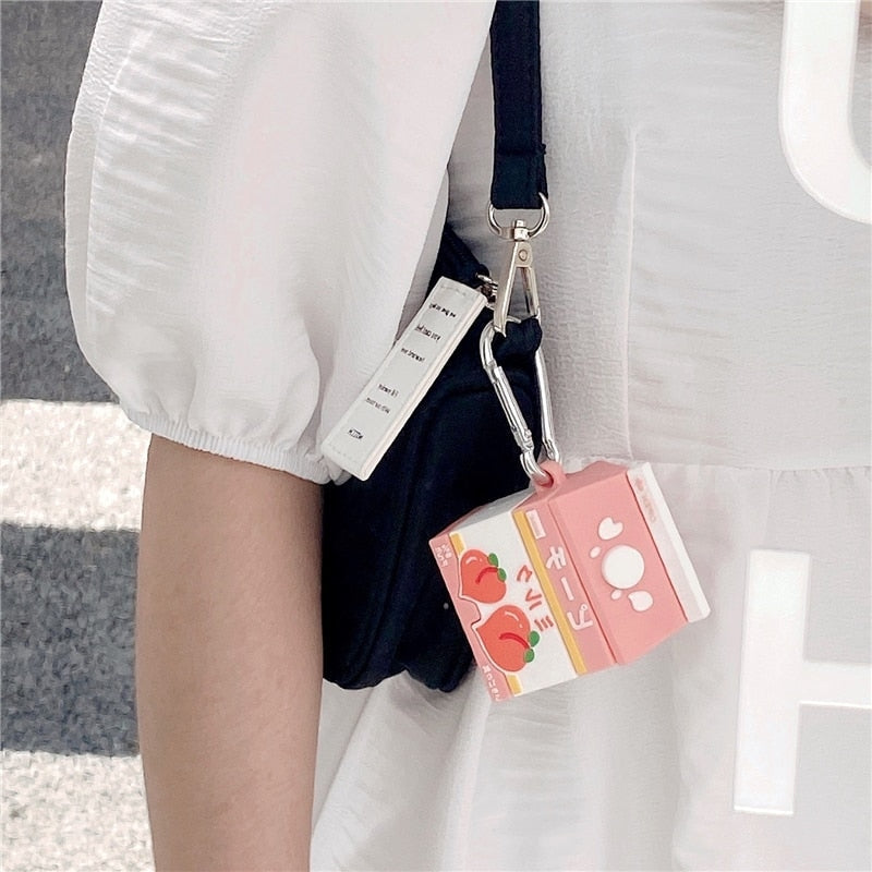 Peach Box Airpod Case - air pod, pod case, pro, pods, airpod