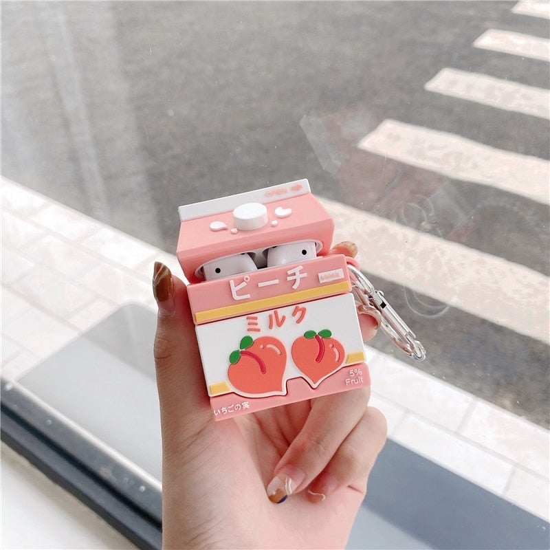 Peach Box Airpod Case - air pod, pod case, pro, pods, airpod