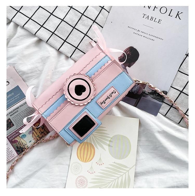 Pink Camera Shoulder Bag - bags, camera, cameras, cross body, crossbody