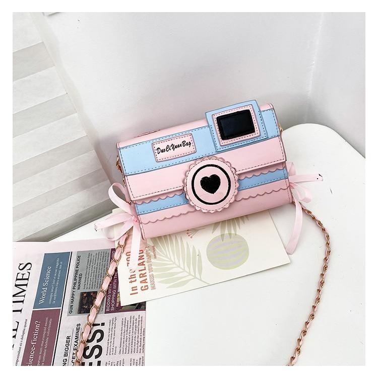 Pink Camera Shoulder Bag - bags, camera, cameras, cross body, crossbody