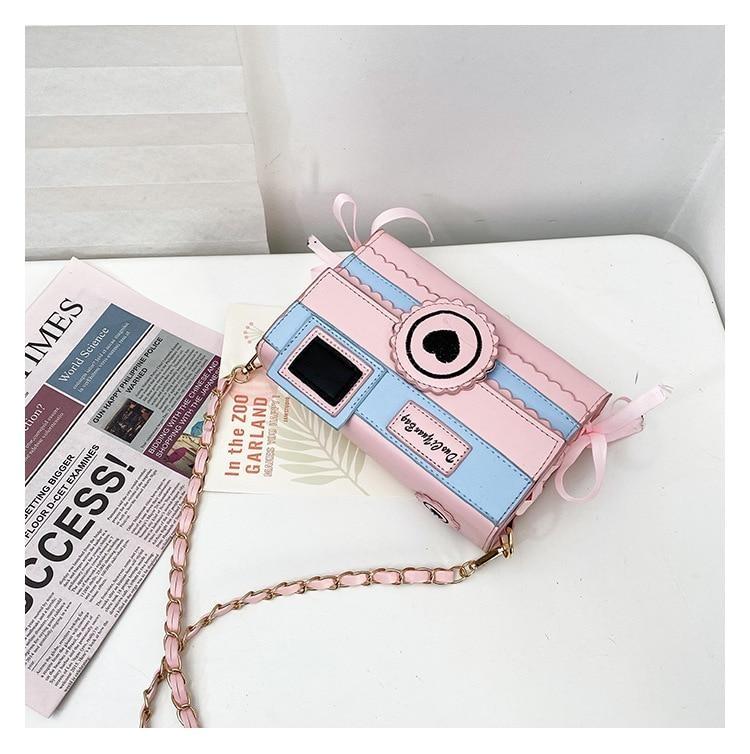 Pink Camera Shoulder Bag - bags, camera, cameras, cross body, crossbody