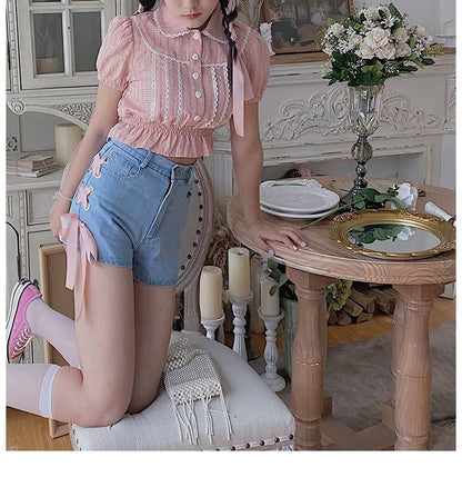 Pink Corset Shorts - Shorts