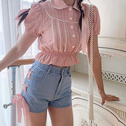 Pink Corset Shorts - Shorts