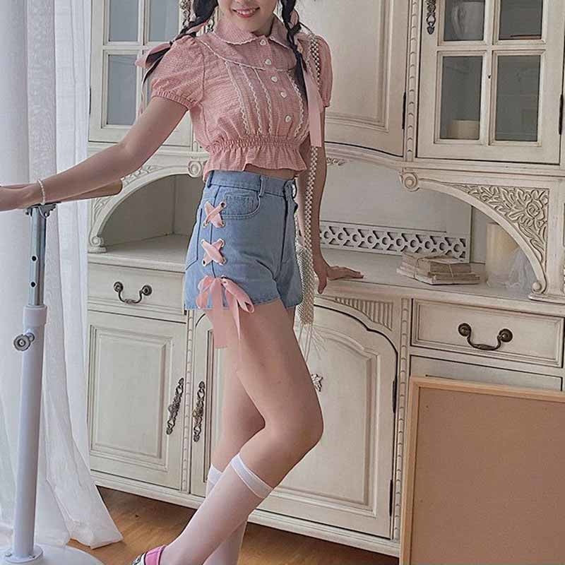 Pink Corset Shorts - Shorts