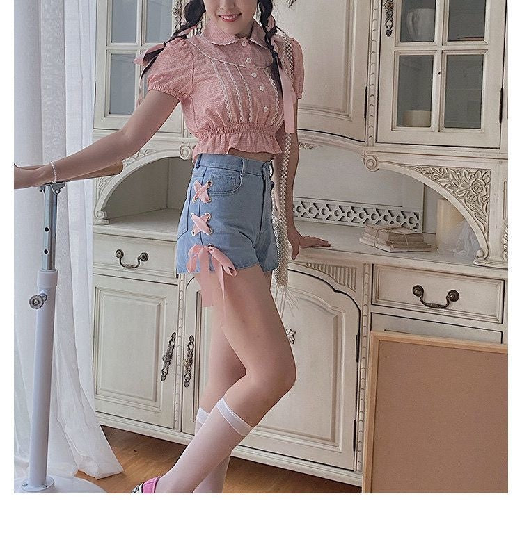 Pink Corset Shorts - Shorts