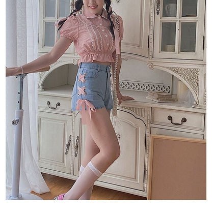 Pink Corset Shorts - Shorts