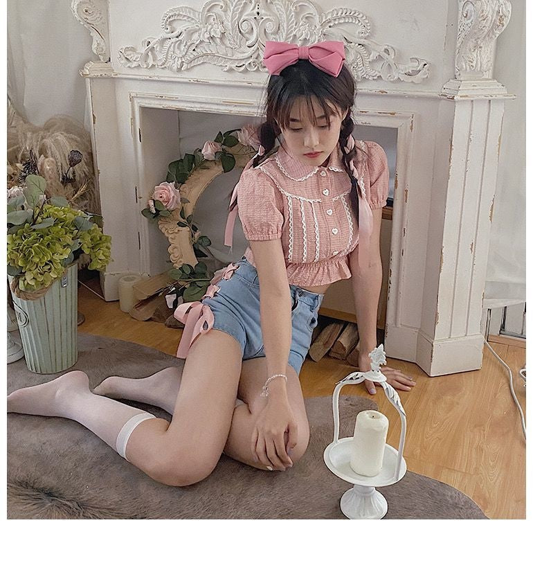 Pink Corset Shorts - Shorts