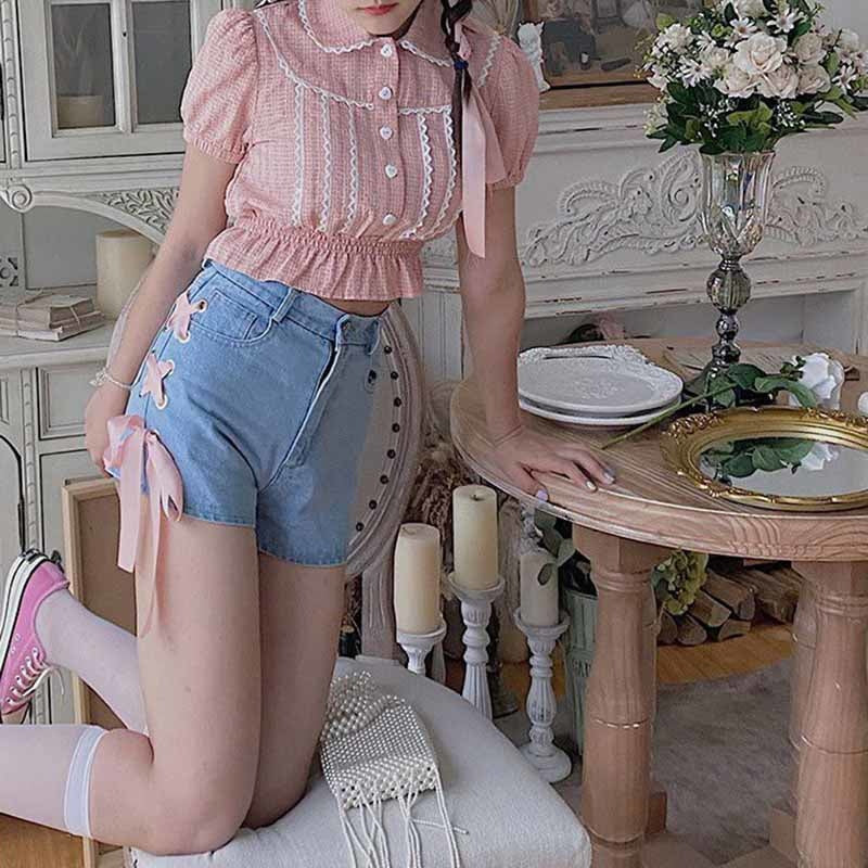Pink Corset Shorts - Shorts
