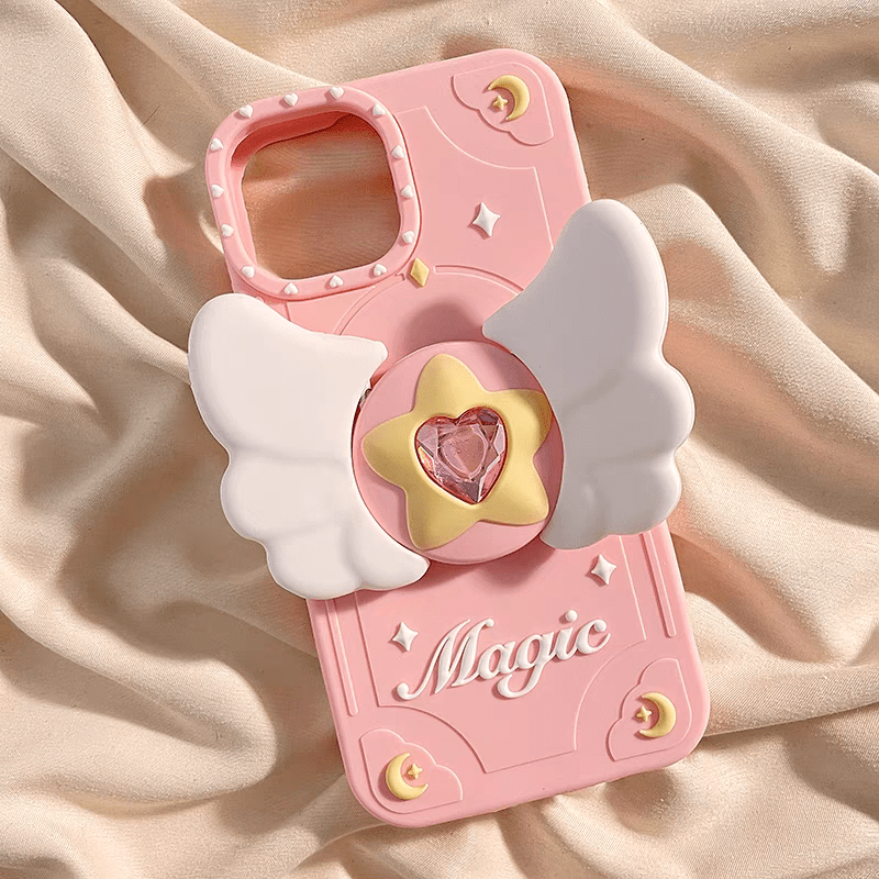 Pink Magic Moving Wings iPhone Case