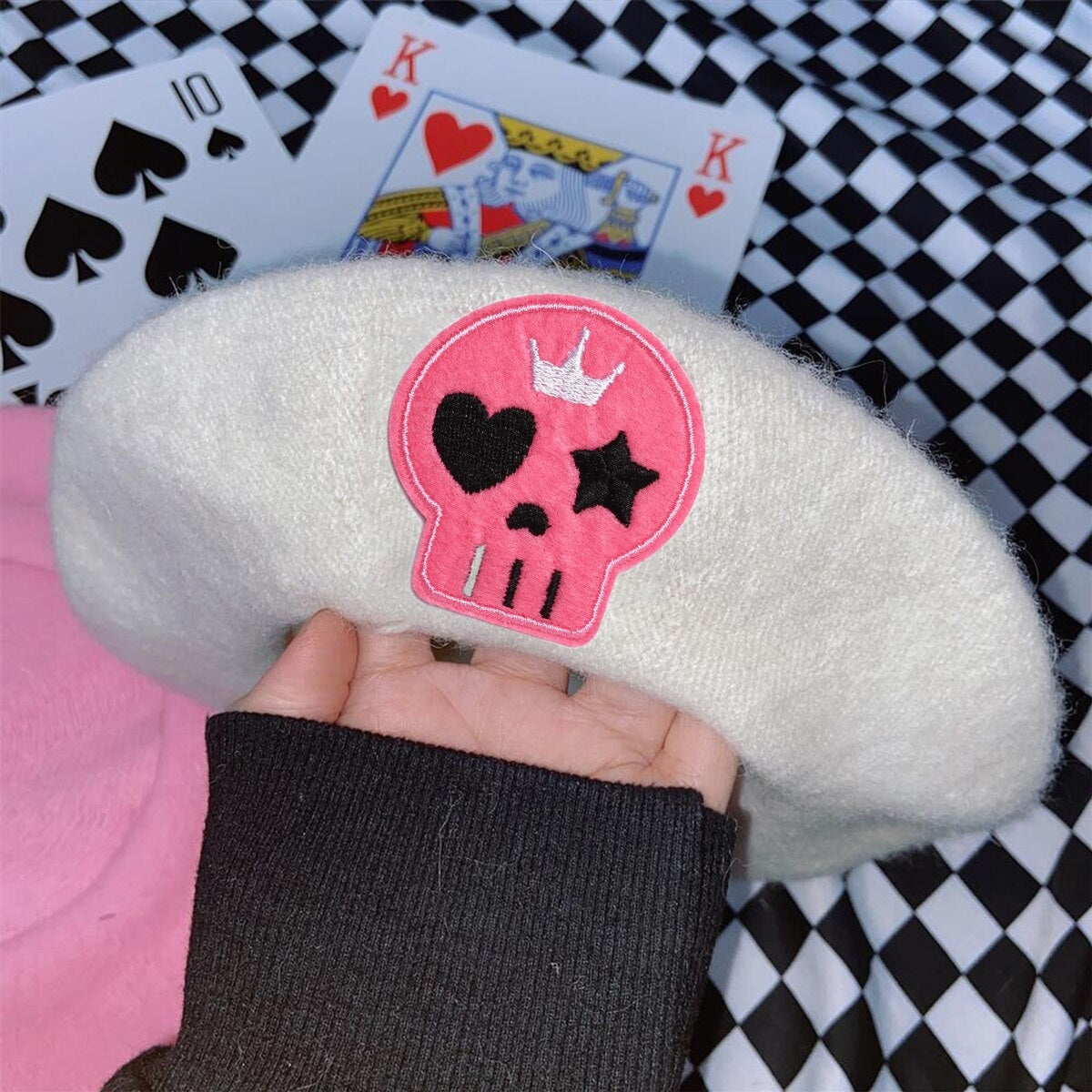 Pink Menhera Nurse Beret - beret, berets, hat, hats, medical Kawaii Babe