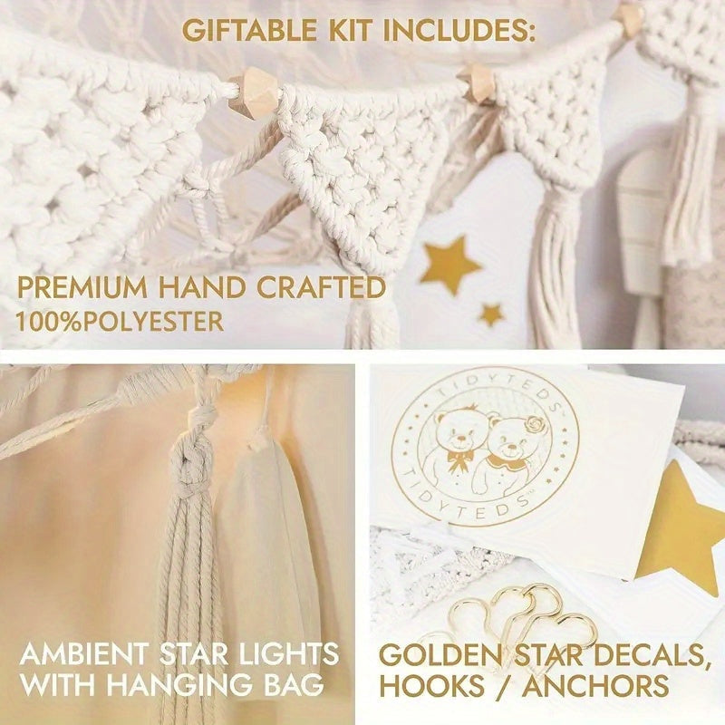 Kawaii pink plushie stuffed animal storage net hammock