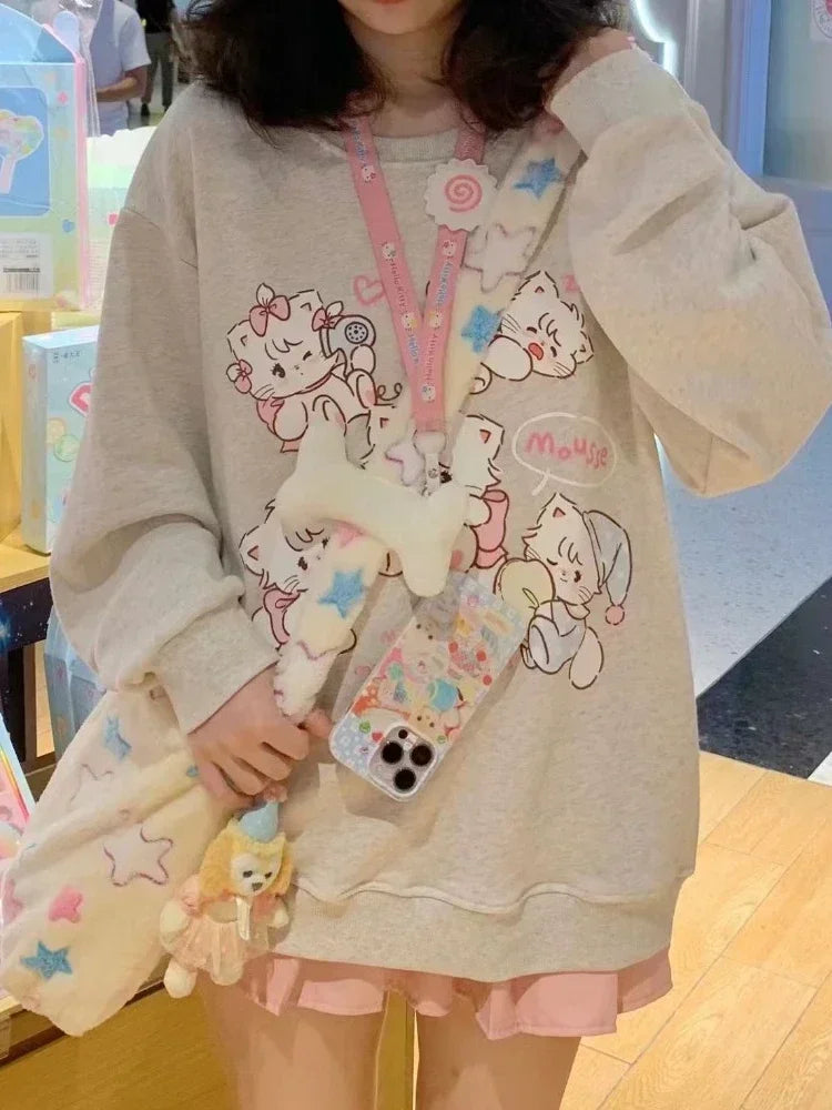 Playful kitten long sleeve top - cat sweater - cats - long sleeve - nekos