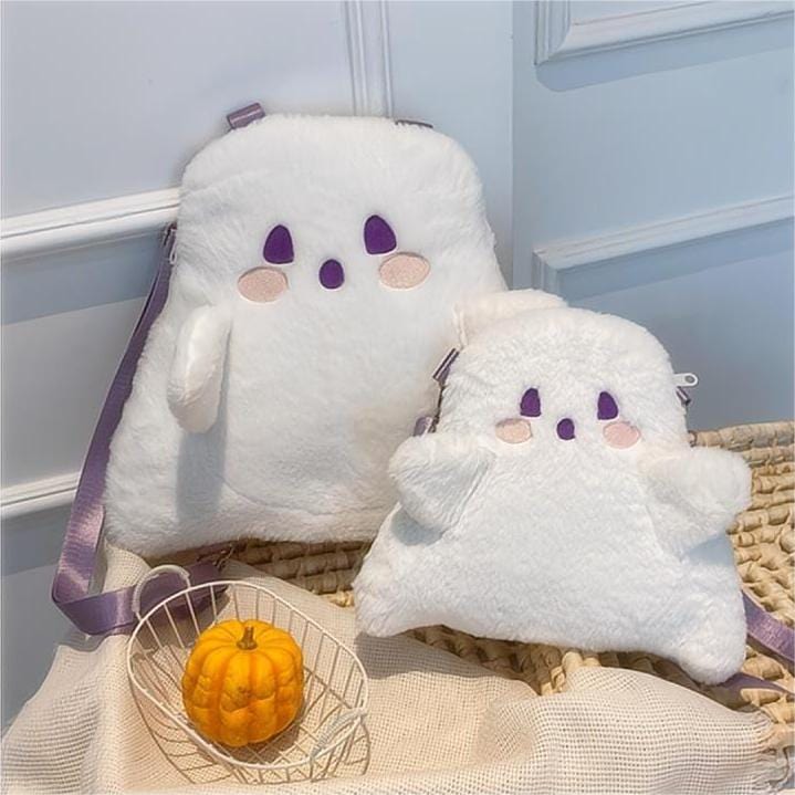 Sac à dos Ghost en peluche à bandoulière