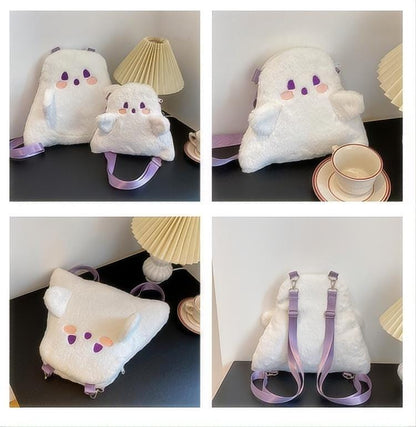 Sac à dos Ghost en peluche à bandoulière