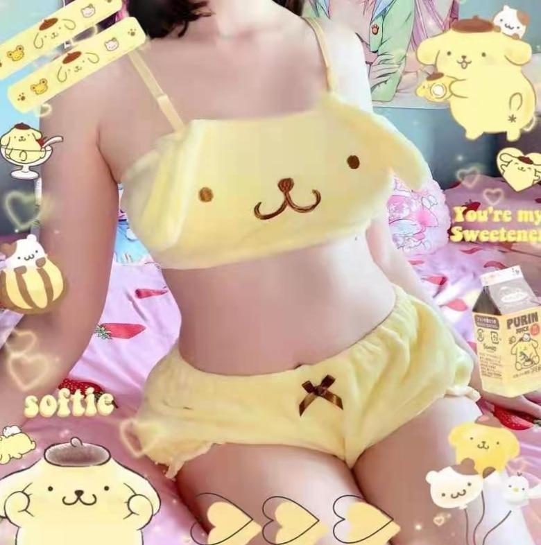 Pompompurin Lingerie Set - bloomers, bra and panties, panty, bras, brasier