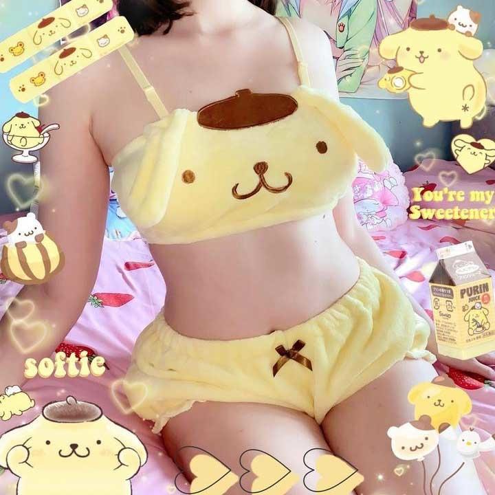 Pompompurin Lingerie Set - bloomers, bra and panties, panty, bras, brasier