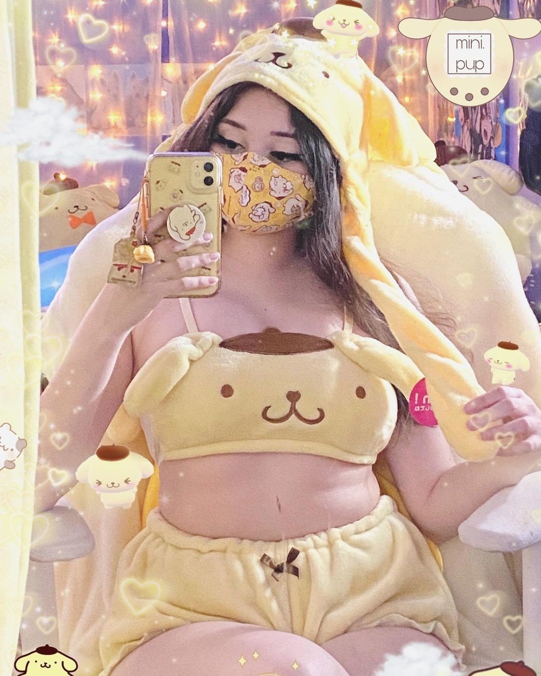 Pompompurin Lingerie Set - bloomers, bra and panties, panty, bras, brasier
