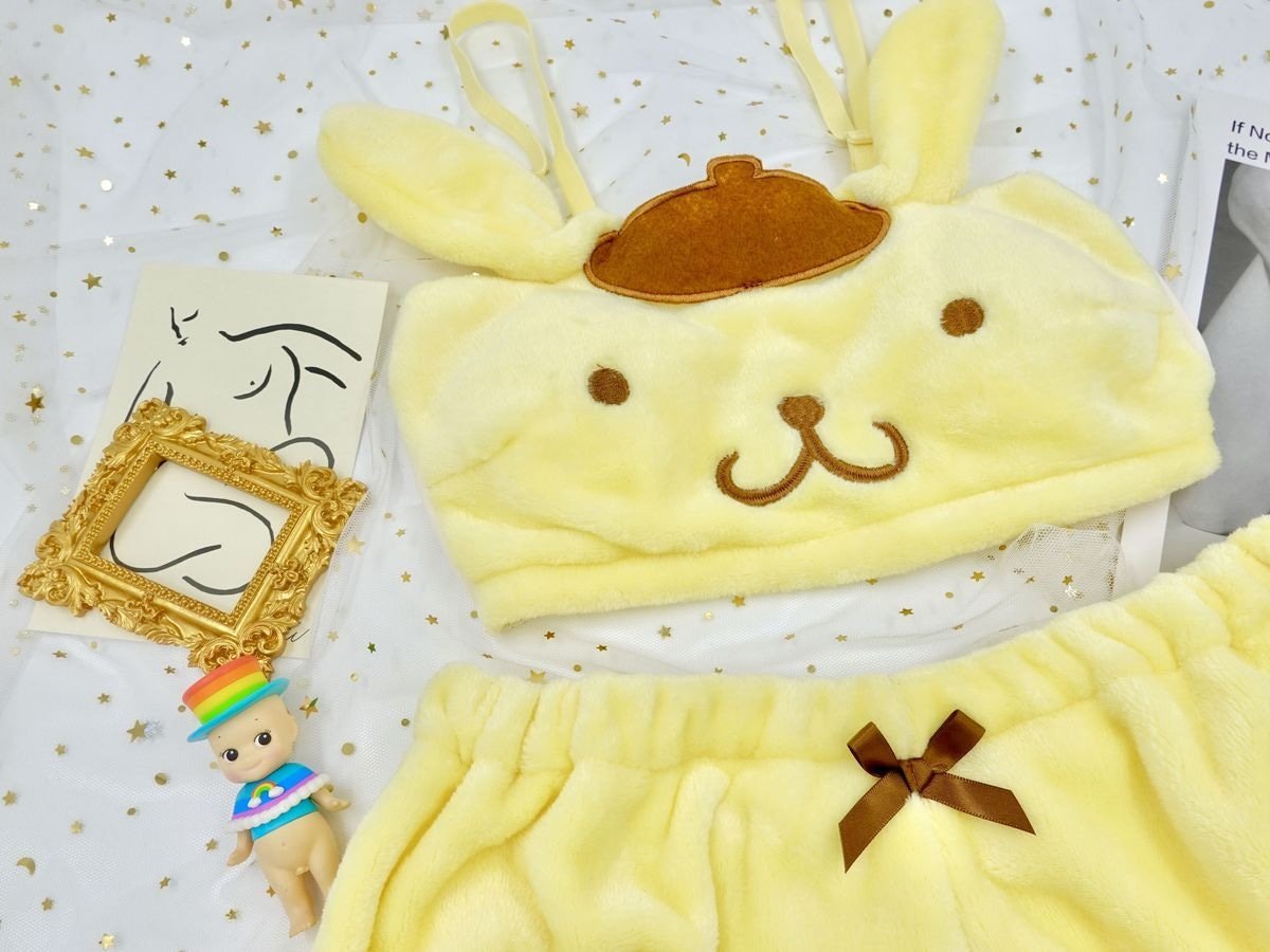 Pompompurin Lingerie Set - bloomers, bra and panties, panty, bras, brasier