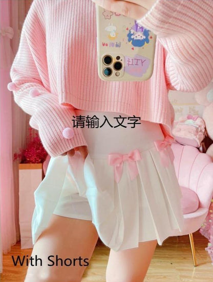 Princess Tennis Skirt - bowknot, bows, fairy kei, kawaii, kawaii fashion