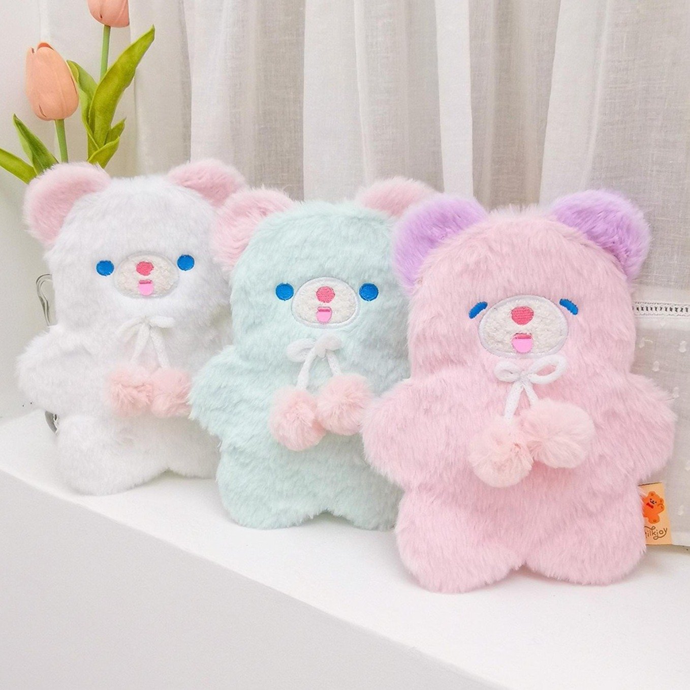 Stationary Pastel Bag Fuzzy Bear