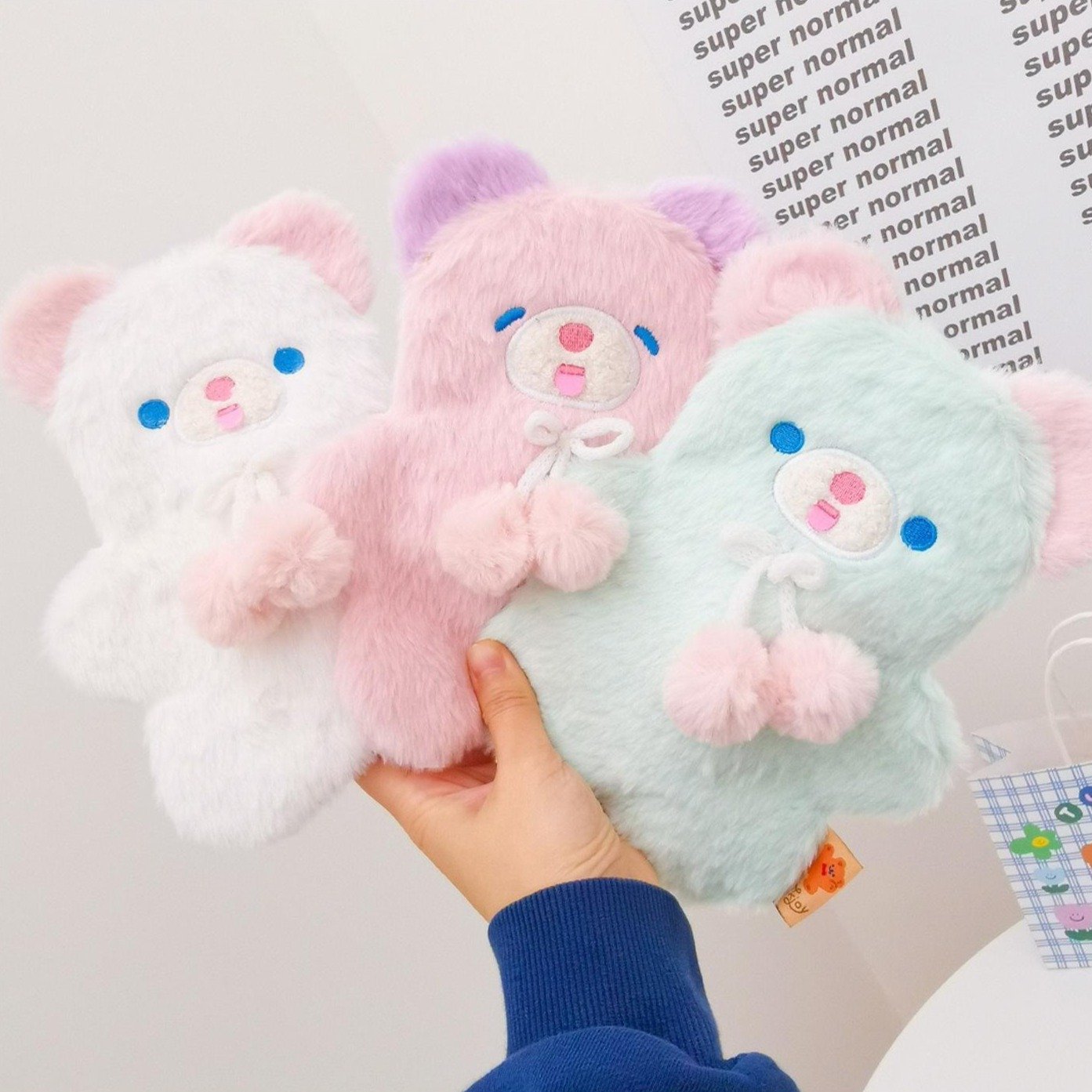 Stationary Pastel Bag Fuzzy Bear