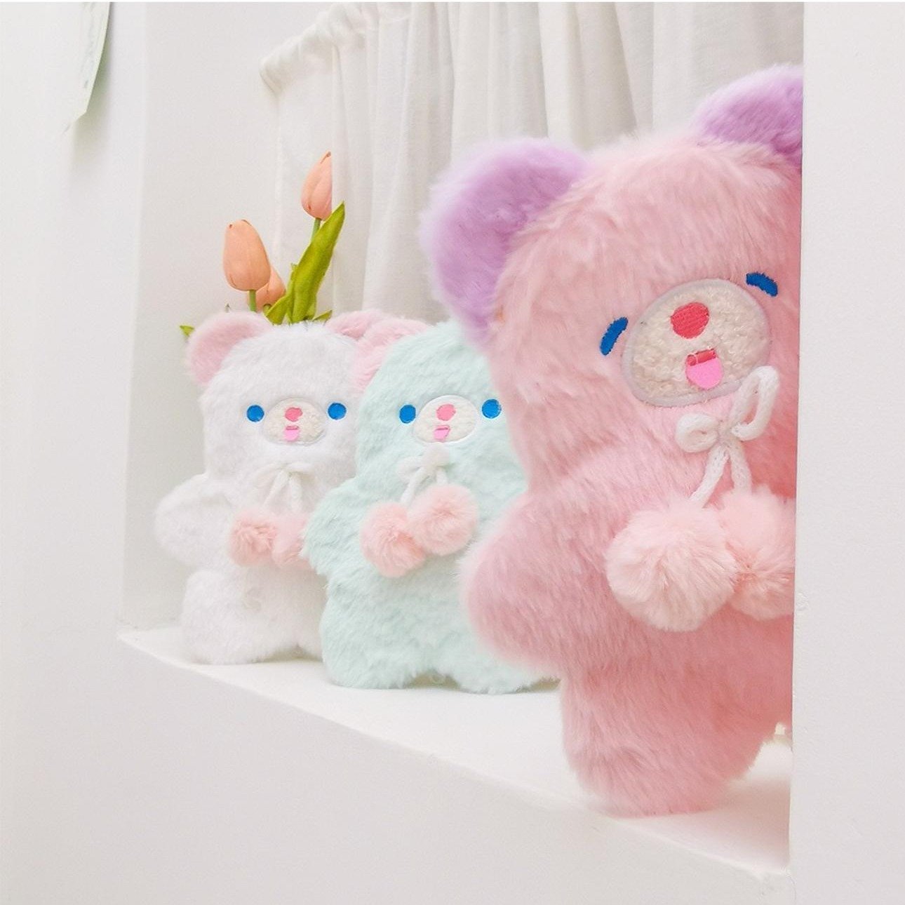Stationary Pastel Bag Fuzzy Bear