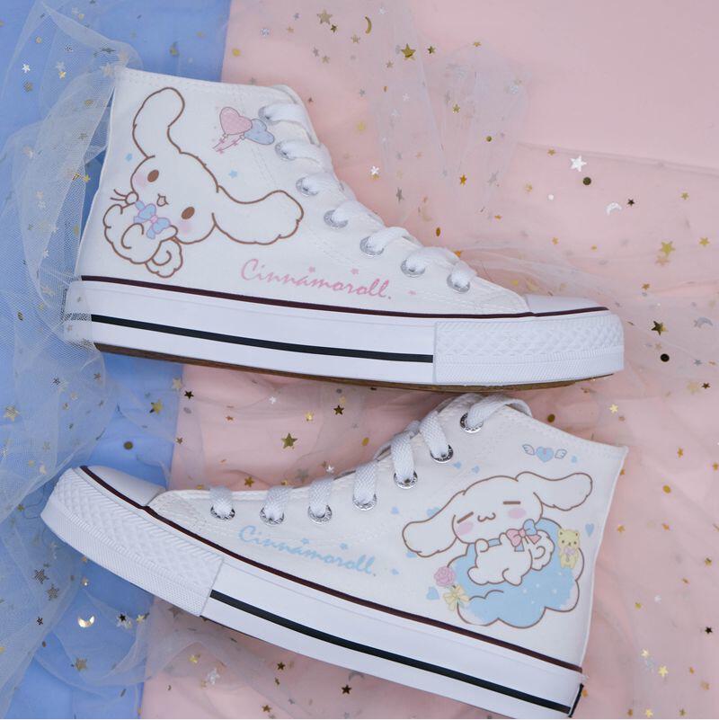 Kawaii Rosa Hohe Canvas Sneakers Schuhe SK376