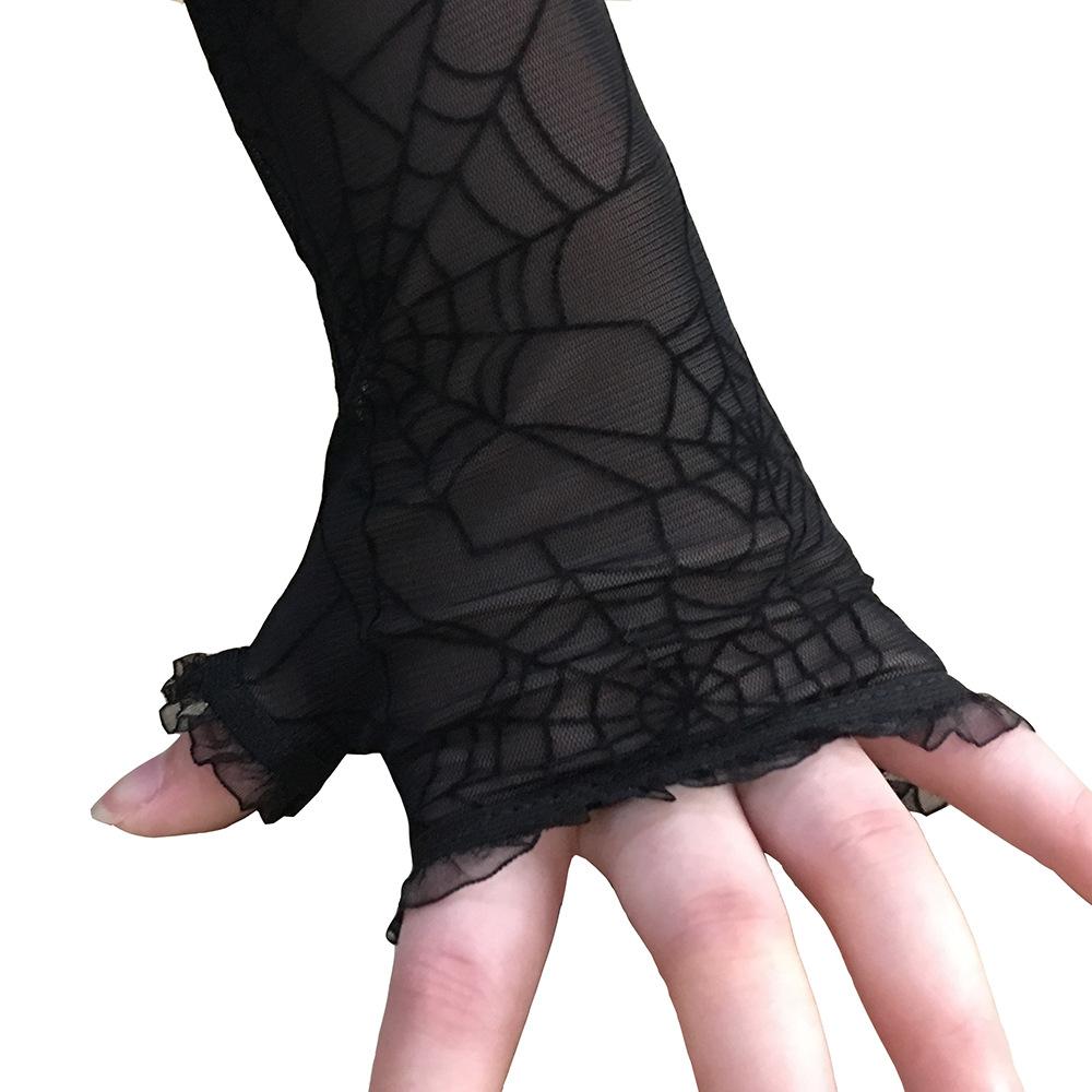 Black Gloves Web Lace Spider