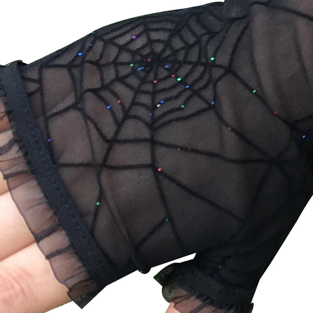 Black Gloves Web Lace Spider
