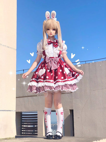 Skirt Princess Suspender Polkadot